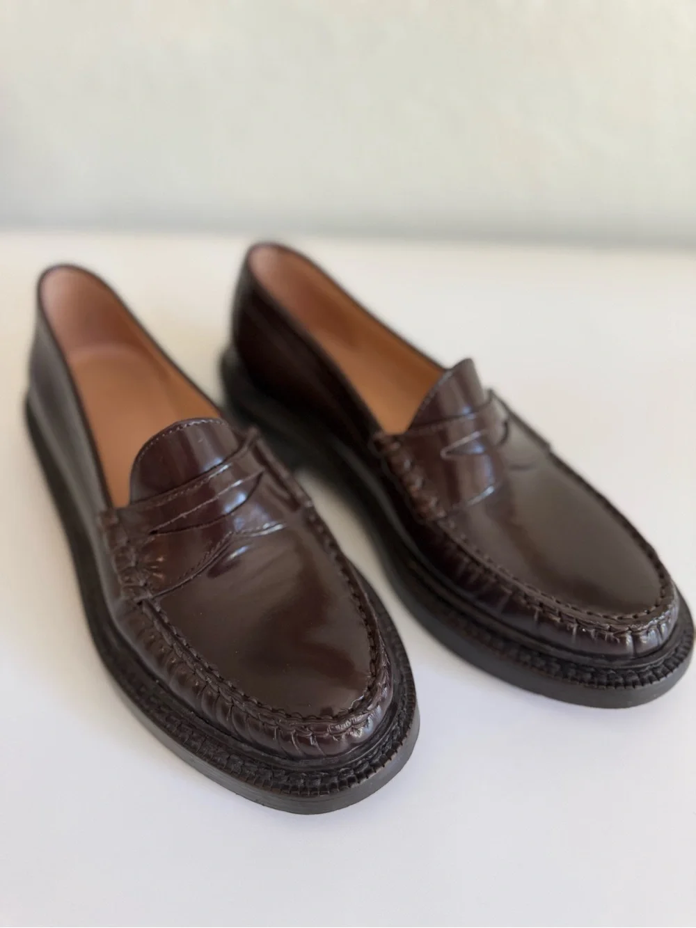 J. Crew Dark Brown Leather Penny Loafers